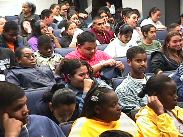 students learning more about trio program